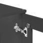 vidaXL Highboard VIKEN Anthrazit 80x40x190 cm Massivholz Kiefer vidaXL Highboard VIKEN Anthrazit 80x40x190 cm Massivholz Kiefer