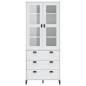 vidaXL Highboard VIKEN Weiß 80x40x190 cm Massivholz Kiefer vidaXL Highboard VIKEN Weiß 80x40x190 cm Massivholz Kiefer