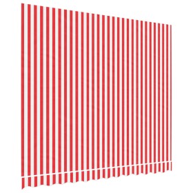 vidaXL Markisenbespannung Rot und Weiß Gestreift 3x2,5 m