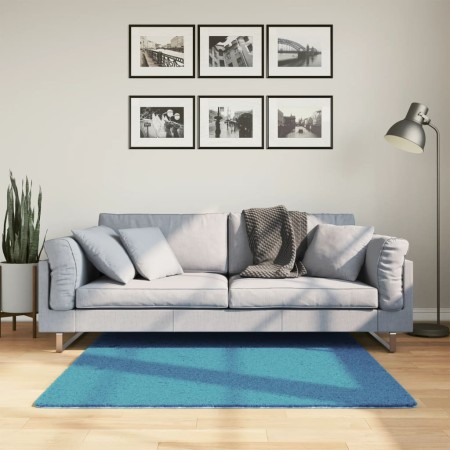 vidaXL Teppich OVIEDO Kurzflor Türkis 120x120 cm