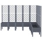 vidaXL Pflanzkübel mit Rankgitter Grau 200x160x142 cm PP vidaXL Pflanzkübel mit Rankgitter Grau 200x160x142 cm PP