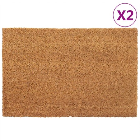vidaXL Fußmatten 2 Stk. Natur 40x60 cm Kokosfaser Getuftet