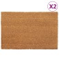 vidaXL Fußmatten 2 Stk. Natur 40x60 cm Kokosfaser Getuftet vidaXL Fußmatten 2 Stk. Natur 40x60 cm Kokosfaser Getuftet