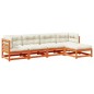 vidaXL 5-tlg. Garten-Sofagarnitur mit Kissen Wachsbraun Kiefernholz vidaXL 5-tlg. Garten-Sofagarnitur mit Kissen Wachsbraun Kiefernholz