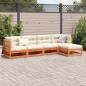 vidaXL 5-tlg. Garten-Sofagarnitur mit Kissen Wachsbraun Kiefernholz vidaXL 5-tlg. Garten-Sofagarnitur mit Kissen Wachsbraun Kiefernholz