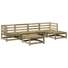 vidaXL 6-tlg. Garten-Sofagarnitur Kiefernholz Imprägniert