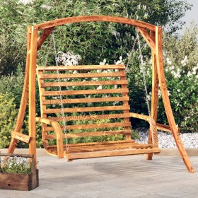 vidaXL Hollywoodschaukel Massivholz Fichte mit Teak-Finish
