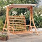 vidaXL Hollywoodschaukel mit Dach Massivholz Fichte mit Teak-Finish vidaXL Hollywoodschaukel mit Dach Massivholz Fichte mit Teak-Finish