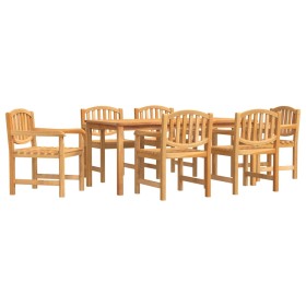 vidaXL 7-tlg. Garten-Essgruppe Massivholz Teak