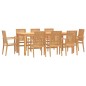 vidaXL 9-tlg. Garten-Essgruppe Massivholz Teak vidaXL 9-tlg. Garten-Essgruppe Massivholz Teak