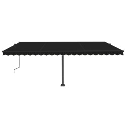 vidaXL Automatische Markise mit LED & Windsensor 500x300 cm Anthrazit