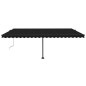 vidaXL Automatische Markise mit LED & Windsensor 500x300 cm Anthrazit vidaXL Automatische Markise mit LED & Windsensor 500x300 cm Anthrazit