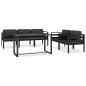 vidaXL 6-tlg. Garten-Lounge-Set mit Kissen Aluminium Anthrazit vidaXL 6-tlg. Garten-Lounge-Set mit Kissen Aluminium Anthrazit