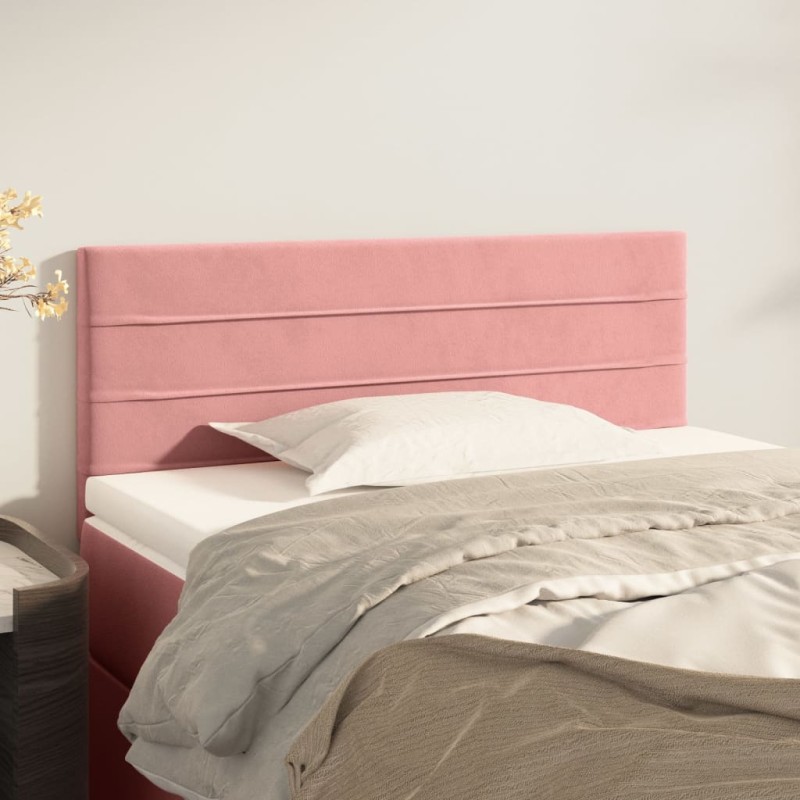 vidaXL Kopfteil Rosa 100x5x78/88 cm Samt vidaXL Kopfteil Rosa 100x5x78/88 cm Samt