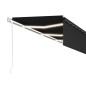 vidaXL Markise Automatisch mit Rollo LED Windsensor 6x3m Anthrazit vidaXL Markise Automatisch mit Rollo LED Windsensor 6x3m Anthrazit