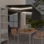 vidaXL Markise Manuell Einziehbar mit Rollo & LED 4x3 m Anthrazit vidaXL Markise Manuell Einziehbar mit Rollo & LED 4x3 m Anthrazit