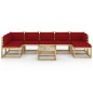 8-tlg. Garten-Lounge-Set mit Kissen Imprägniertes Kiefernholz 8-tlg. Garten-Lounge-Set mit Kissen Imprägniertes Kiefernholz