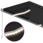 vidaXL Markise Manuell Einziehbar mit Rollo & LED 4x3 m Anthrazit vidaXL Markise Manuell Einziehbar mit Rollo & LED 4x3 m Anthrazit