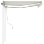 vidaXL Markise Manuell Einziehbar mit LED 3x2,5 m Creme vidaXL Markise Manuell Einziehbar mit LED 3x2,5 m Creme