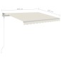 vidaXL Markise Manuell Einziehbar mit LED 3x2,5 m Creme vidaXL Markise Manuell Einziehbar mit LED 3x2,5 m Creme