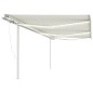 vidaXL Automatische Markise mit LED & Windsensor 6x3 m Creme vidaXL Automatische Markise mit LED & Windsensor 6x3 m Creme