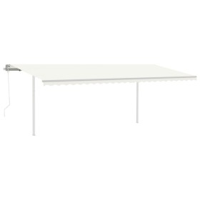 vidaXL Automatische Markise mit LED & Windsensor 6x3 m Creme