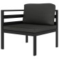 vidaXL 7-tlg. Garten-Lounge-Set mit Kissen Aluminium Anthrazit vidaXL 7-tlg. Garten-Lounge-Set mit Kissen Aluminium Anthrazit