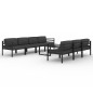 vidaXL 8-tlg. Garten-Lounge-Set mit Kissen Aluminium Anthrazit vidaXL 8-tlg. Garten-Lounge-Set mit Kissen Aluminium Anthrazit