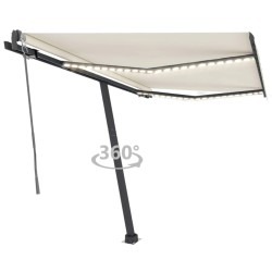 Automatische Markise mit LED & Windsensor 300x250 cm Creme