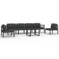 vidaXL 7-tlg. Garten-Lounge-Set mit Kissen Aluminium Anthrazit vidaXL 7-tlg. Garten-Lounge-Set mit Kissen Aluminium Anthrazit