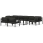 vidaXL 10-tlg. Garten-Lounge-Set mit Kissen Aluminium Anthrazit vidaXL 10-tlg. Garten-Lounge-Set mit Kissen Aluminium Anthrazit