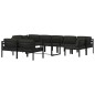 vidaXL 10-tlg. Garten-Lounge-Set mit Kissen Aluminium Anthrazit vidaXL 10-tlg. Garten-Lounge-Set mit Kissen Aluminium Anthrazit