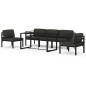 vidaXL 6-tlg. Garten-Lounge-Set mit Kissen Aluminium Anthrazit vidaXL 6-tlg. Garten-Lounge-Set mit Kissen Aluminium Anthrazit