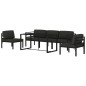 vidaXL 6-tlg. Garten-Lounge-Set mit Kissen Aluminium Anthrazit vidaXL 6-tlg. Garten-Lounge-Set mit Kissen Aluminium Anthrazit