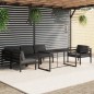vidaXL 6-tlg. Garten-Lounge-Set mit Kissen Aluminium Anthrazit vidaXL 6-tlg. Garten-Lounge-Set mit Kissen Aluminium Anthrazit