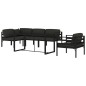 vidaXL 6-tlg. Garten-Lounge-Set mit Kissen Aluminium Anthrazit vidaXL 6-tlg. Garten-Lounge-Set mit Kissen Aluminium Anthrazit