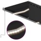 vidaXL Markise Manuell Einziehbar mit Rollo & LED 5x3 m Anthrazit vidaXL Markise Manuell Einziehbar mit Rollo & LED 5x3 m Anthrazit