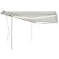 vidaXL Markise Manuell Einziehbar mit LED 4x3 m Creme vidaXL Markise Manuell Einziehbar mit LED 4x3 m Creme