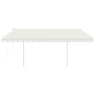 vidaXL Markise Manuell Einziehbar mit LED 4x3 m Creme vidaXL Markise Manuell Einziehbar mit LED 4x3 m Creme