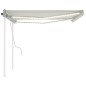 vidaXL Markise Manuell Einziehbar mit LED 4x3 m Creme vidaXL Markise Manuell Einziehbar mit LED 4x3 m Creme
