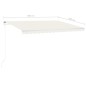 vidaXL Markise Manuell Einziehbar mit LED 4x3 m Creme vidaXL Markise Manuell Einziehbar mit LED 4x3 m Creme