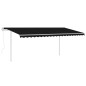 vidaXL Markise Automatisch mit LED & Windsensor 5x3 m Anthrazit vidaXL Markise Automatisch mit LED & Windsensor 5x3 m Anthrazit