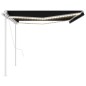 vidaXL Markise Automatisch mit LED & Windsensor 5x3 m Anthrazit vidaXL Markise Automatisch mit LED & Windsensor 5x3 m Anthrazit