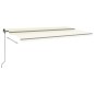 vidaXL Markise Manuell Einziehbar mit Pfosten 6x3 m Creme vidaXL Markise Manuell Einziehbar mit Pfosten 6x3 m Creme