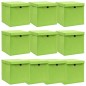 vidaXL Aufbewahrungsboxen mit Deckeln 10 Stk. Grün 32x32x32 cm Stoff vidaXL Aufbewahrungsboxen mit Deckeln 10 Stk. Grün 32x32x32 cm Stoff