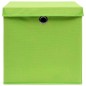 vidaXL Aufbewahrungsboxen mit Deckeln 10 Stk. Grün 32x32x32 cm Stoff vidaXL Aufbewahrungsboxen mit Deckeln 10 Stk. Grün 32x32x32 cm Stoff