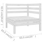 vidaXL 5-tlg. Garten-Lounge-Set Massivholz Kiefer Weiß vidaXL 5-tlg. Garten-Lounge-Set Massivholz Kiefer Weiß