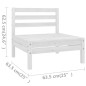 vidaXL 5-tlg. Garten-Lounge-Set Massivholz Kiefer Weiß vidaXL 5-tlg. Garten-Lounge-Set Massivholz Kiefer Weiß