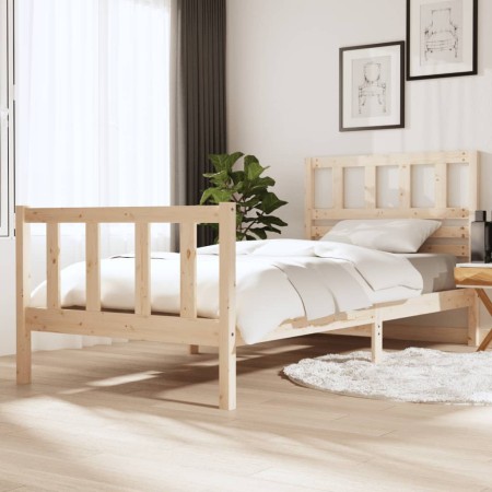 vidaXL Massivholzbett 100x200 cm