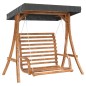 vidaXL Hollywoodschaukel mit Dach Massivholz Fichte mit Teak-Finish vidaXL Hollywoodschaukel mit Dach Massivholz Fichte mit Teak-Finish